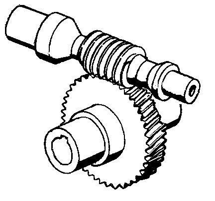 About winches figure 5 - Worm and worm gear