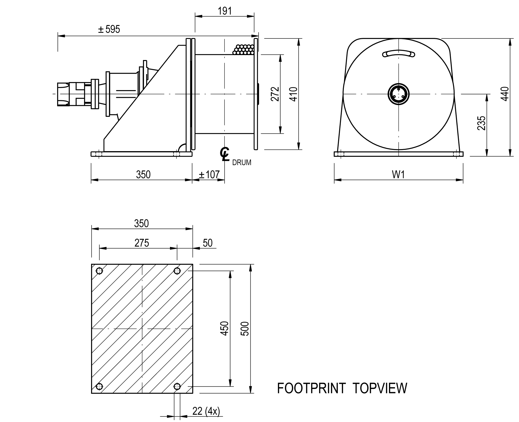 Dimension drawing EMCE series FD type H-303