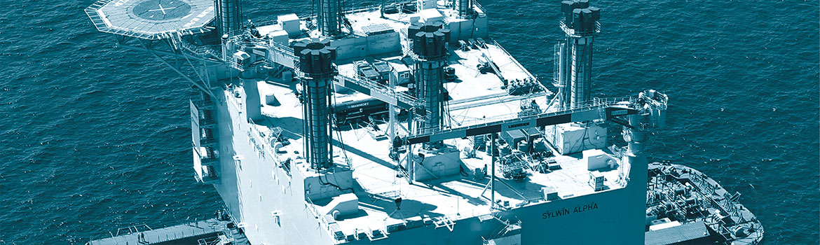 Top view offshore platform SylWin alpha