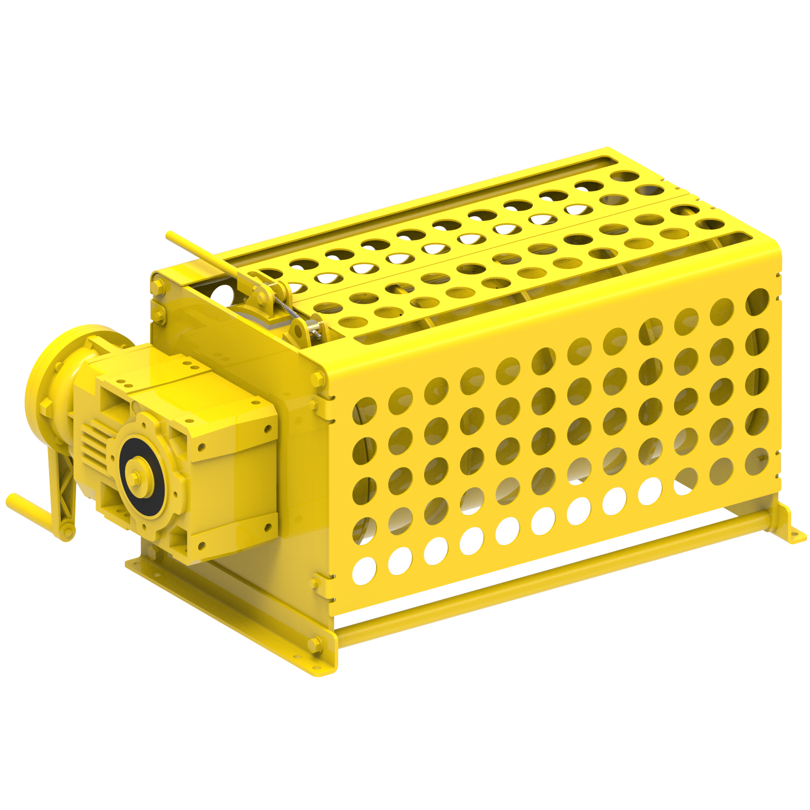 Render drawing of EMCE winch type M1000B view number 1