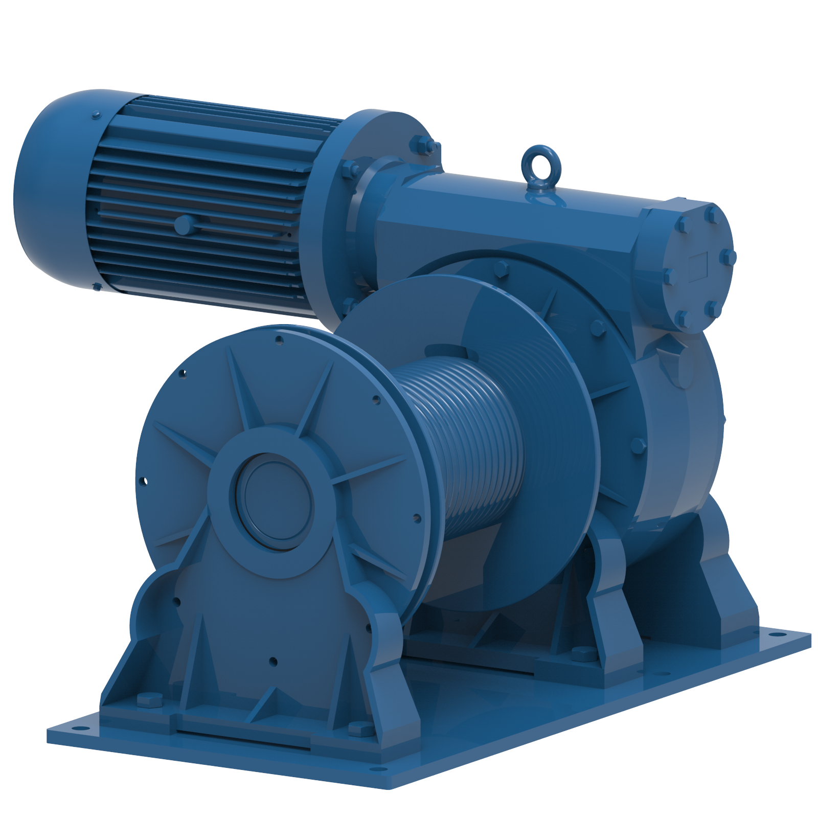 Render drawing of EMCE winch type EN1700E view number 2