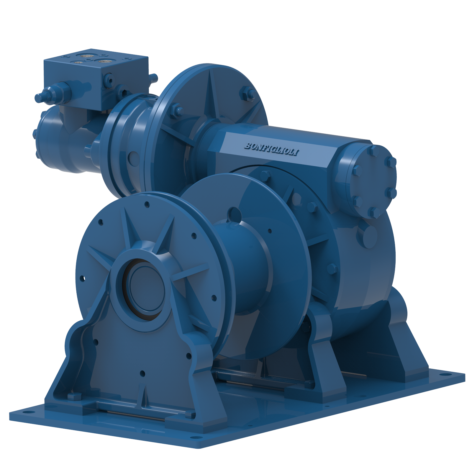 Render drawing of EMCE winch type H1200 view number 4