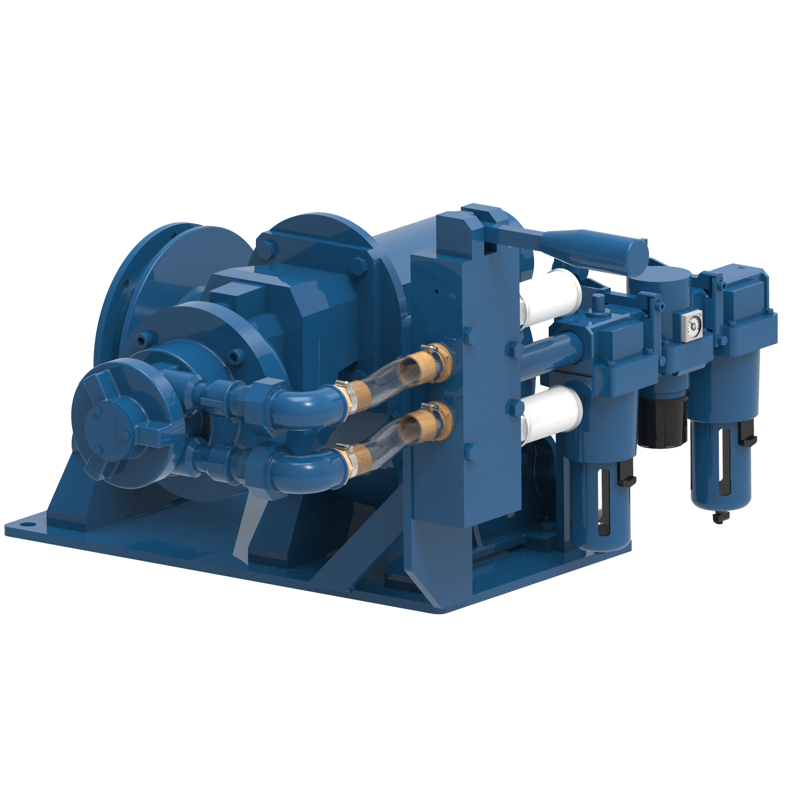 Render drawing of EMCE winch type LV0750MM view number 1