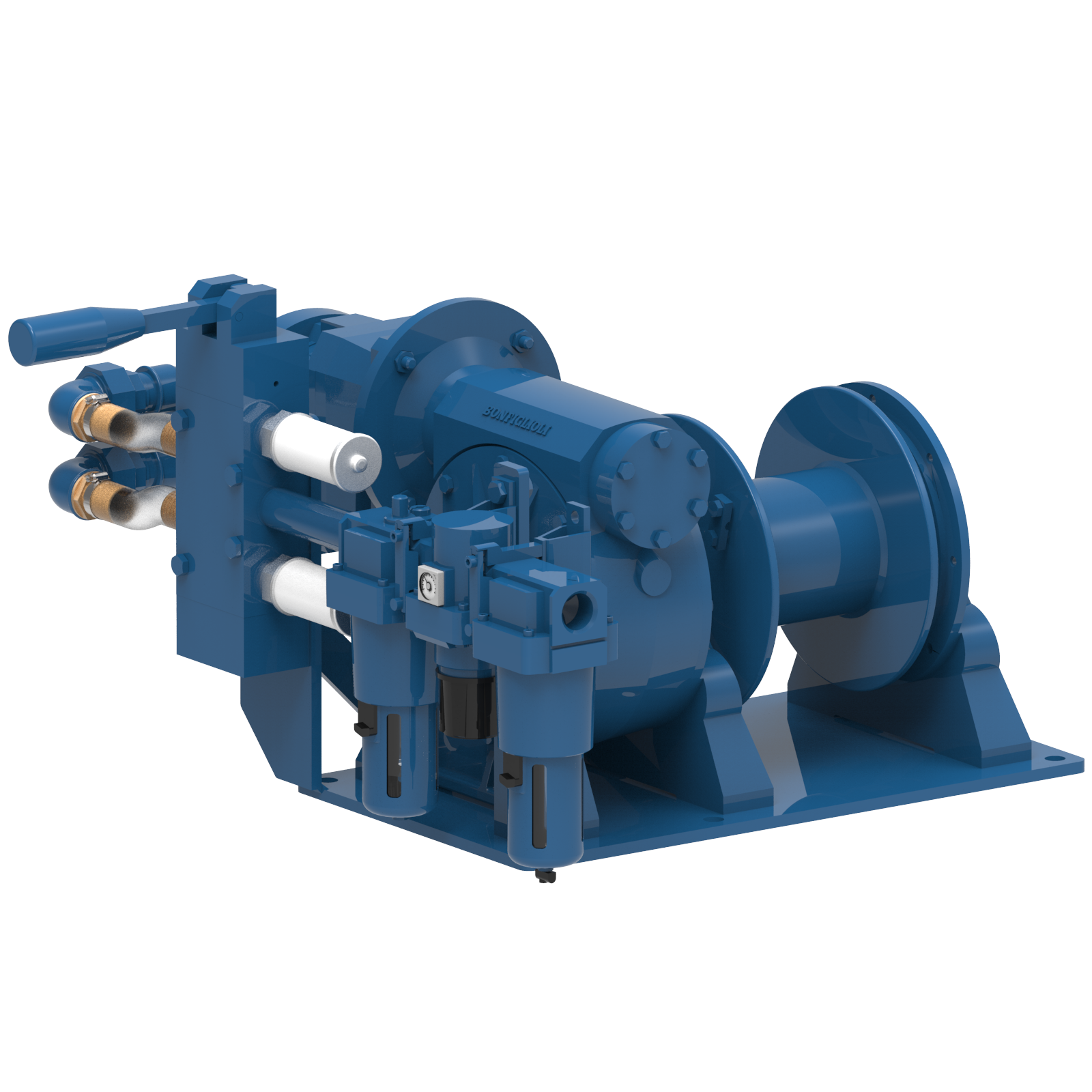 Render drawing of EMCE winch type LV0750MM view number 3