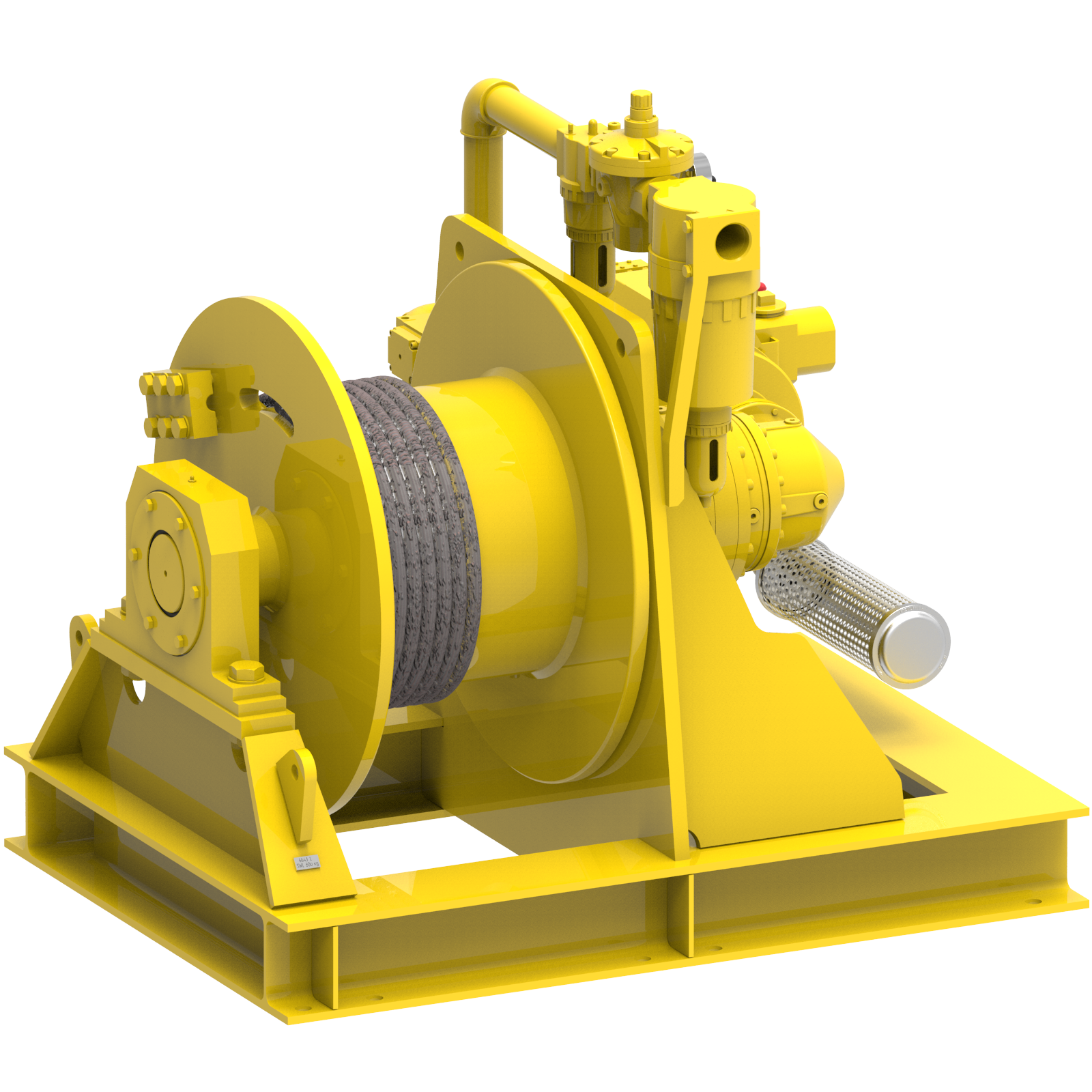 Render drawing of EMCE winch type SB310R-GP16 view number 1