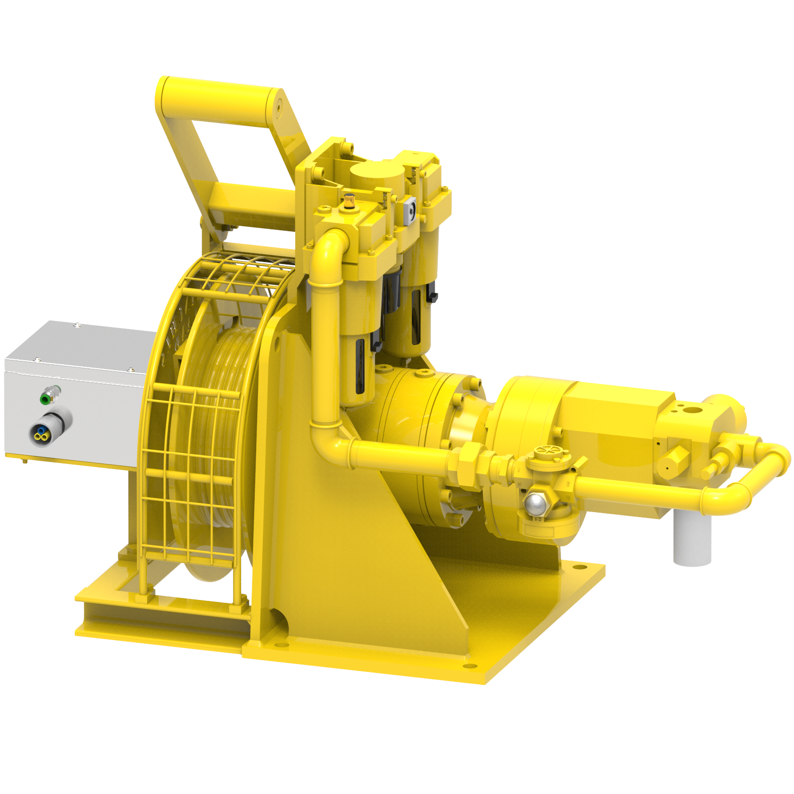 Render drawing of EMCE winch type FD301GP4-DGLS view number 2