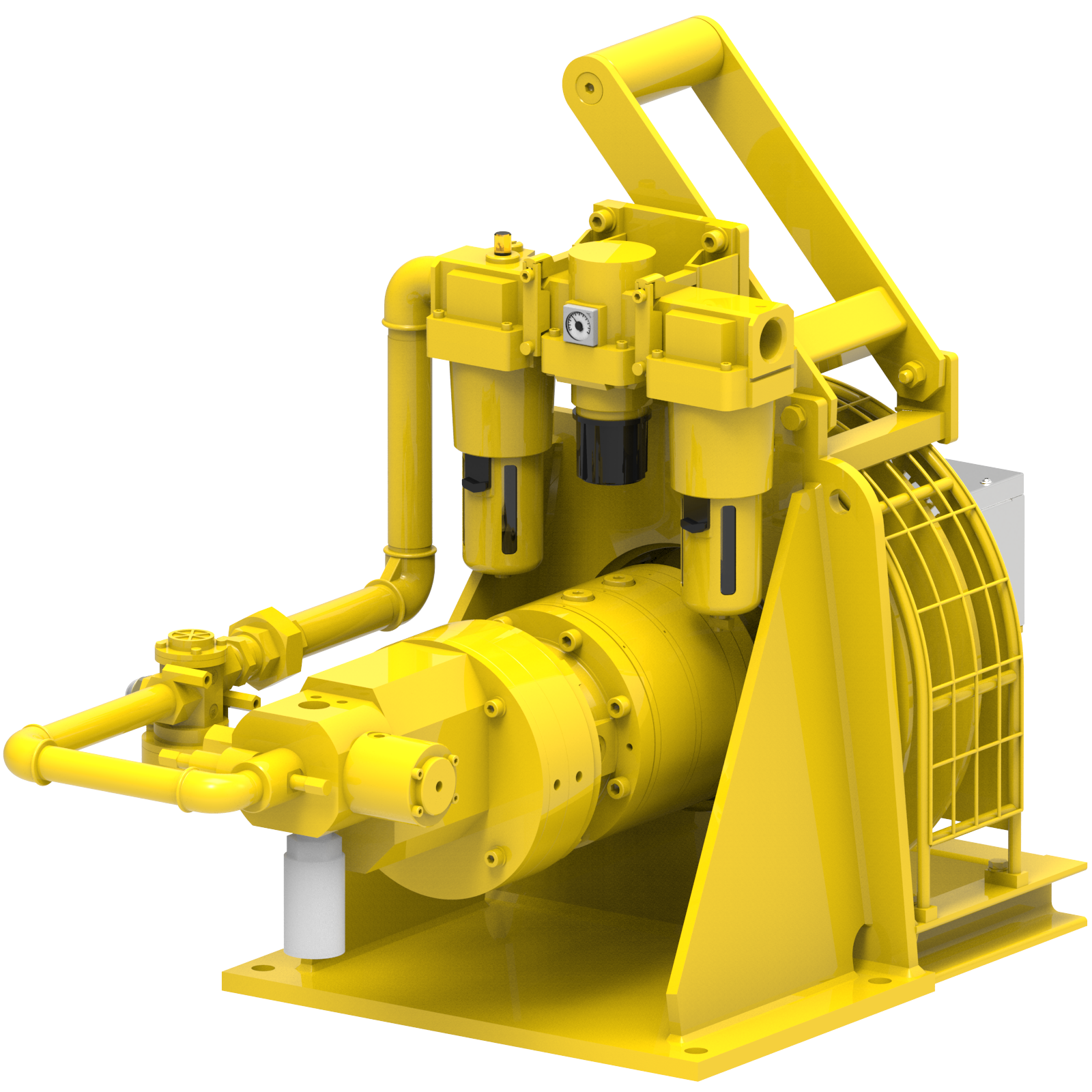 Render drawing of EMCE winch type FD301GP4-DGLS view number 4