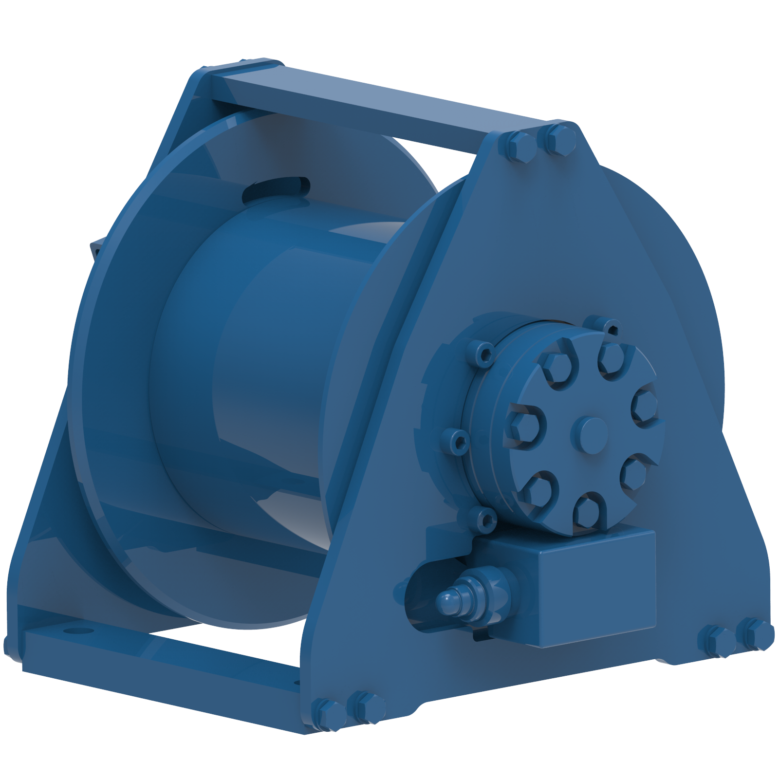 Render drawing of EMCE winch type SHblue view number 2