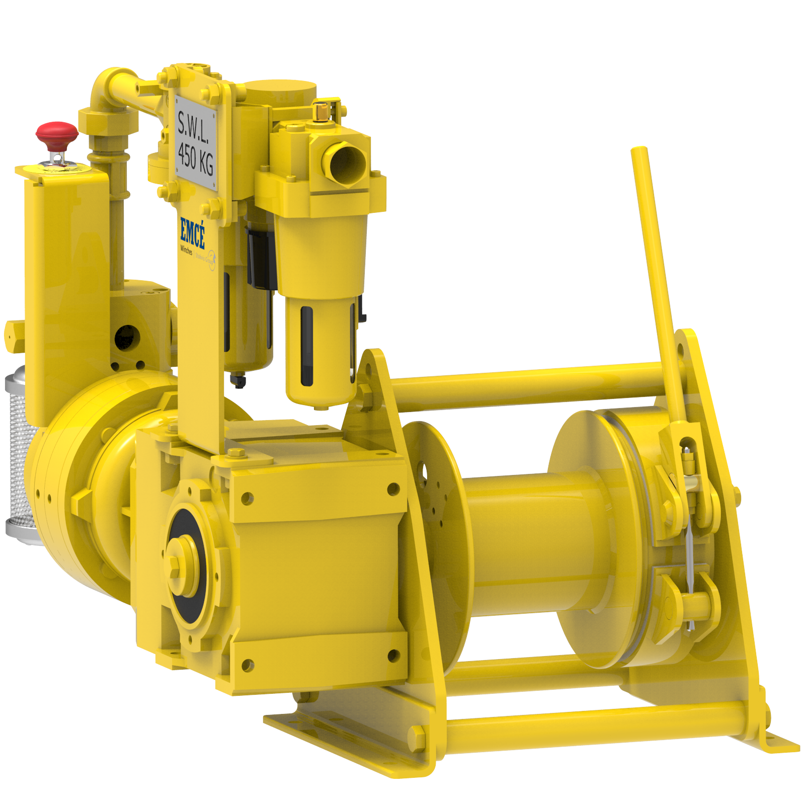 Render drawing of EMCE winch type A35L-VB view number 6