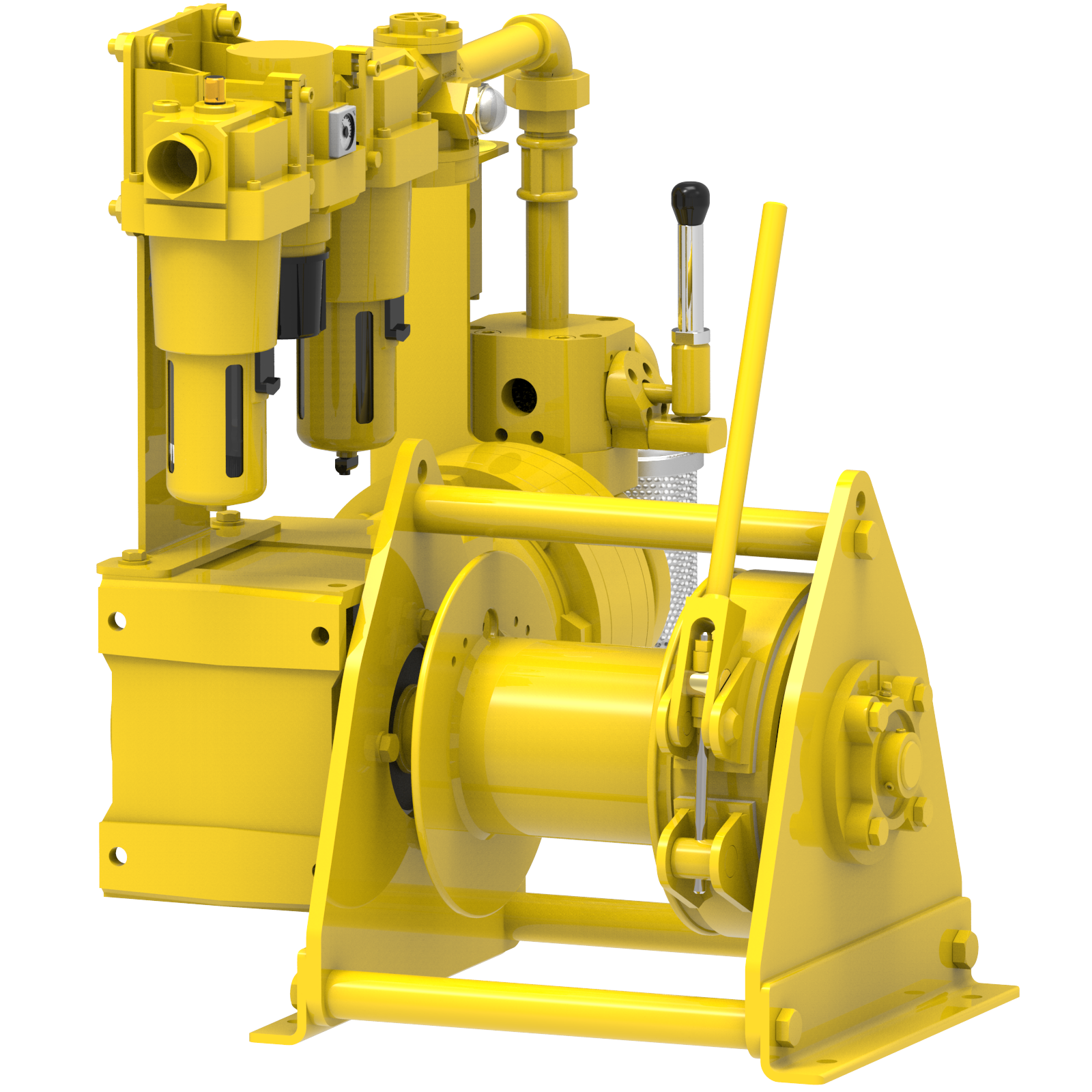 Render drawing of EMCE winch type A35L-VB view number 7