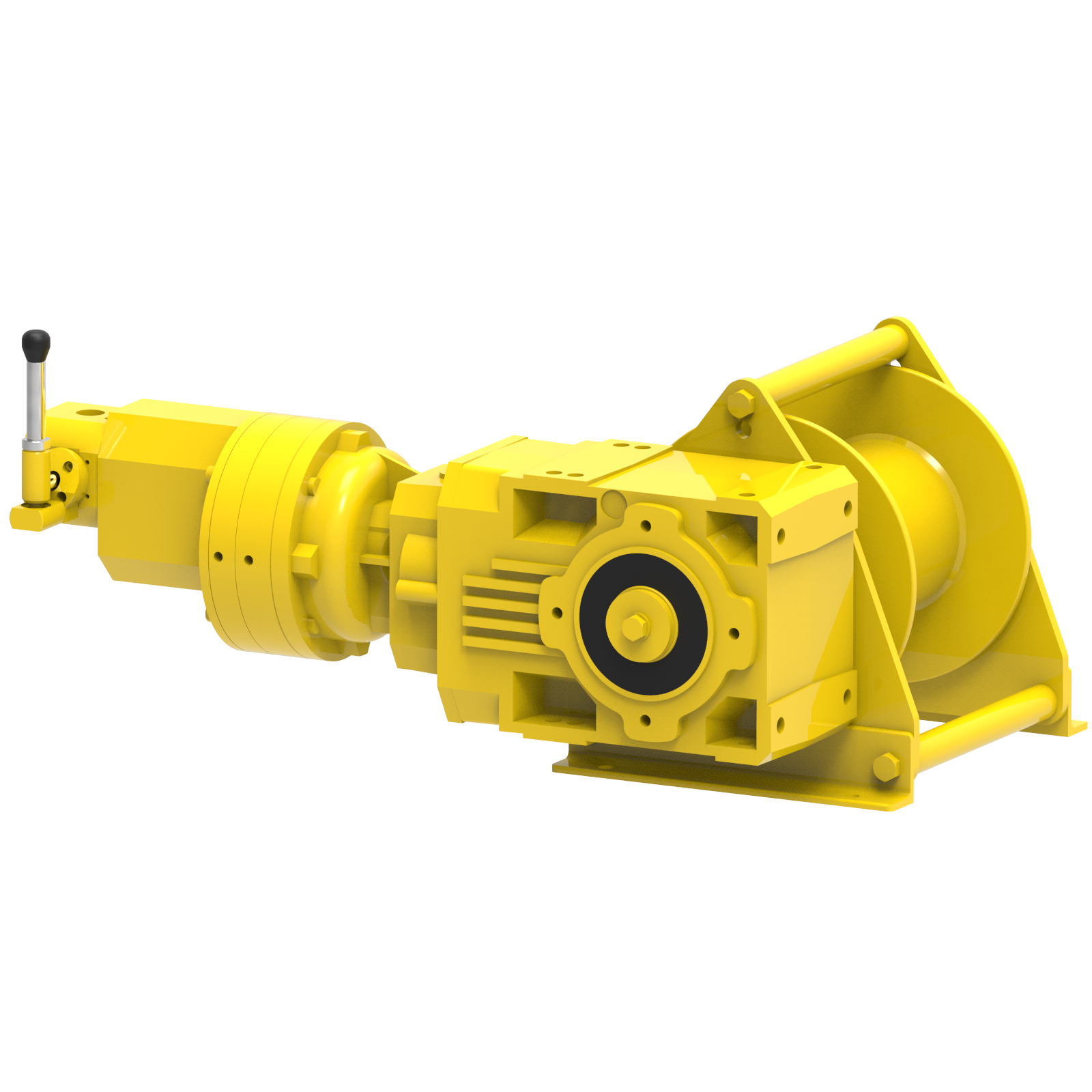 Render drawing of EMCE winch type A41-GP2 view number 1