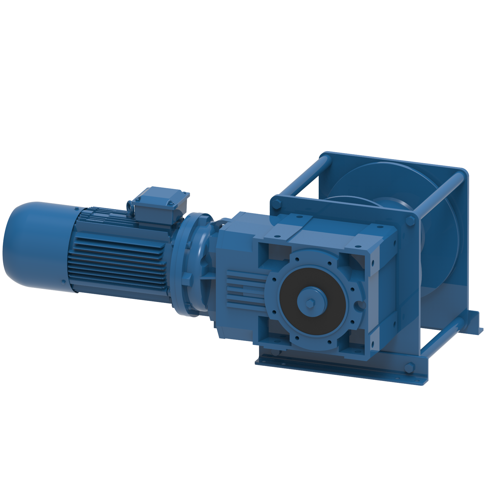 Render drawing of EMCE winch type A50M-E view number 1