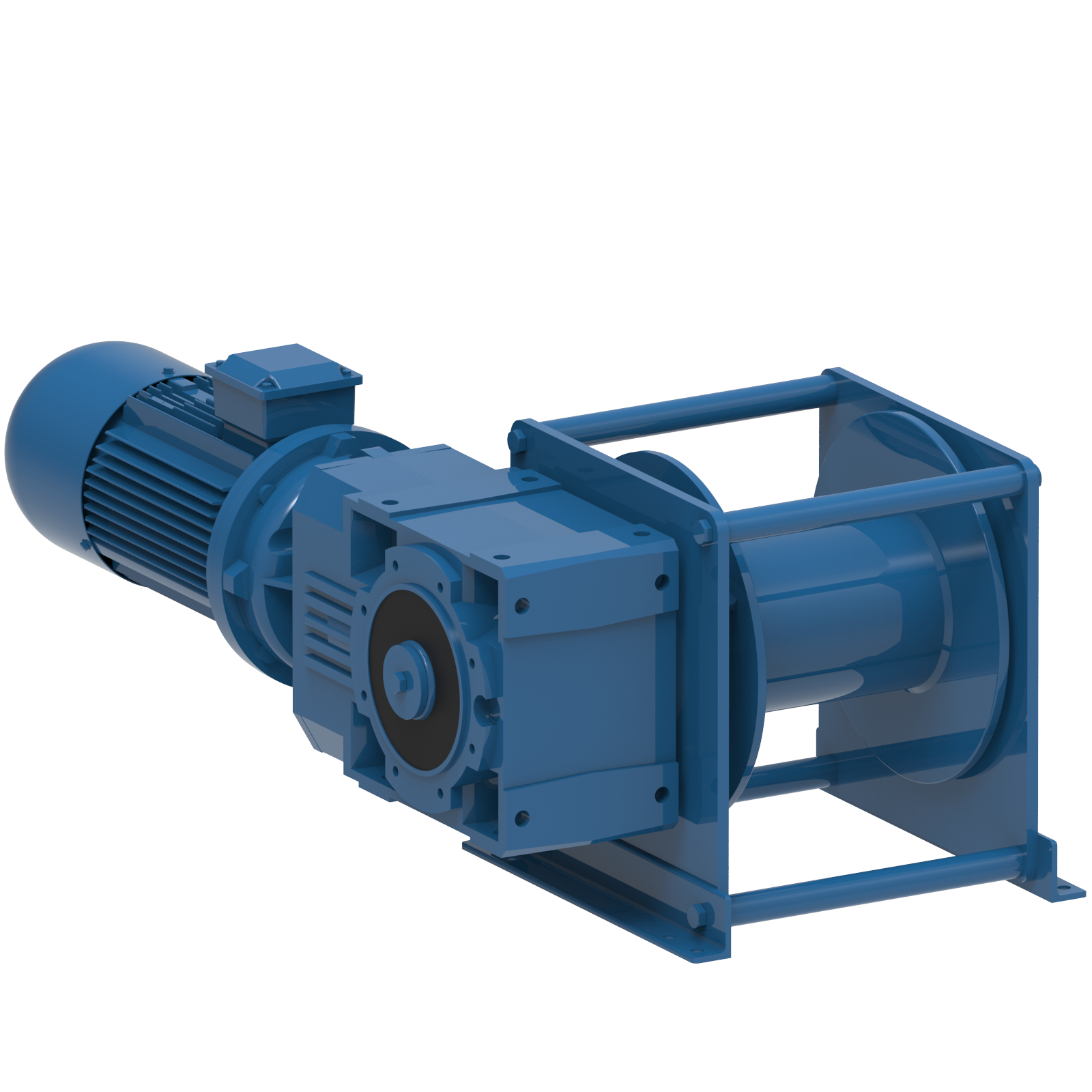 Render drawing of EMCE winch type A50M-E view number 2