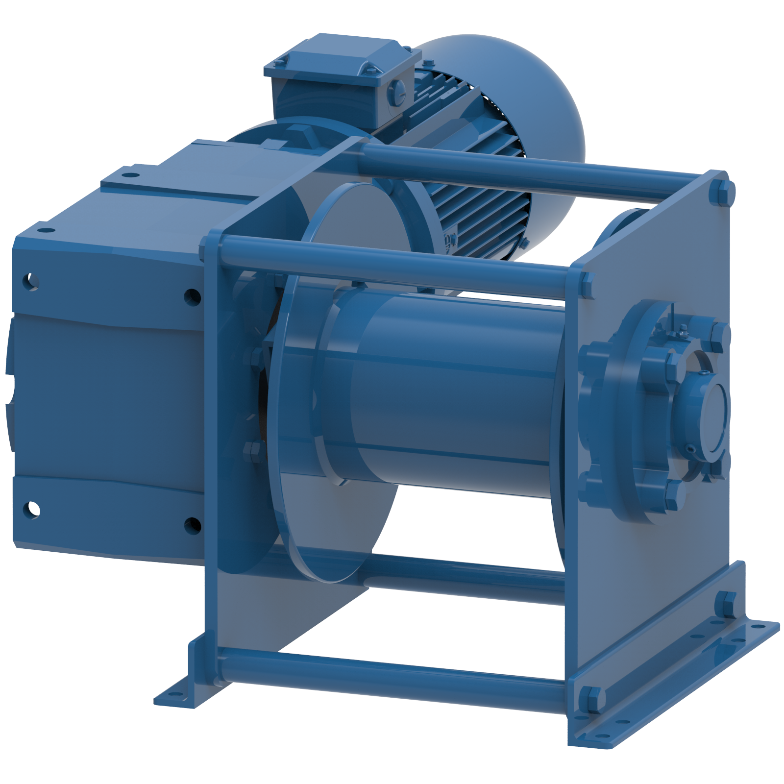Render drawing of EMCE winch type A50M-E view number 4