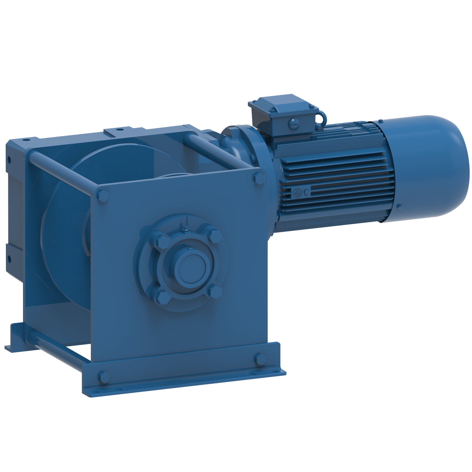 Render drawing of EMCE winch type A50M-E view number 5