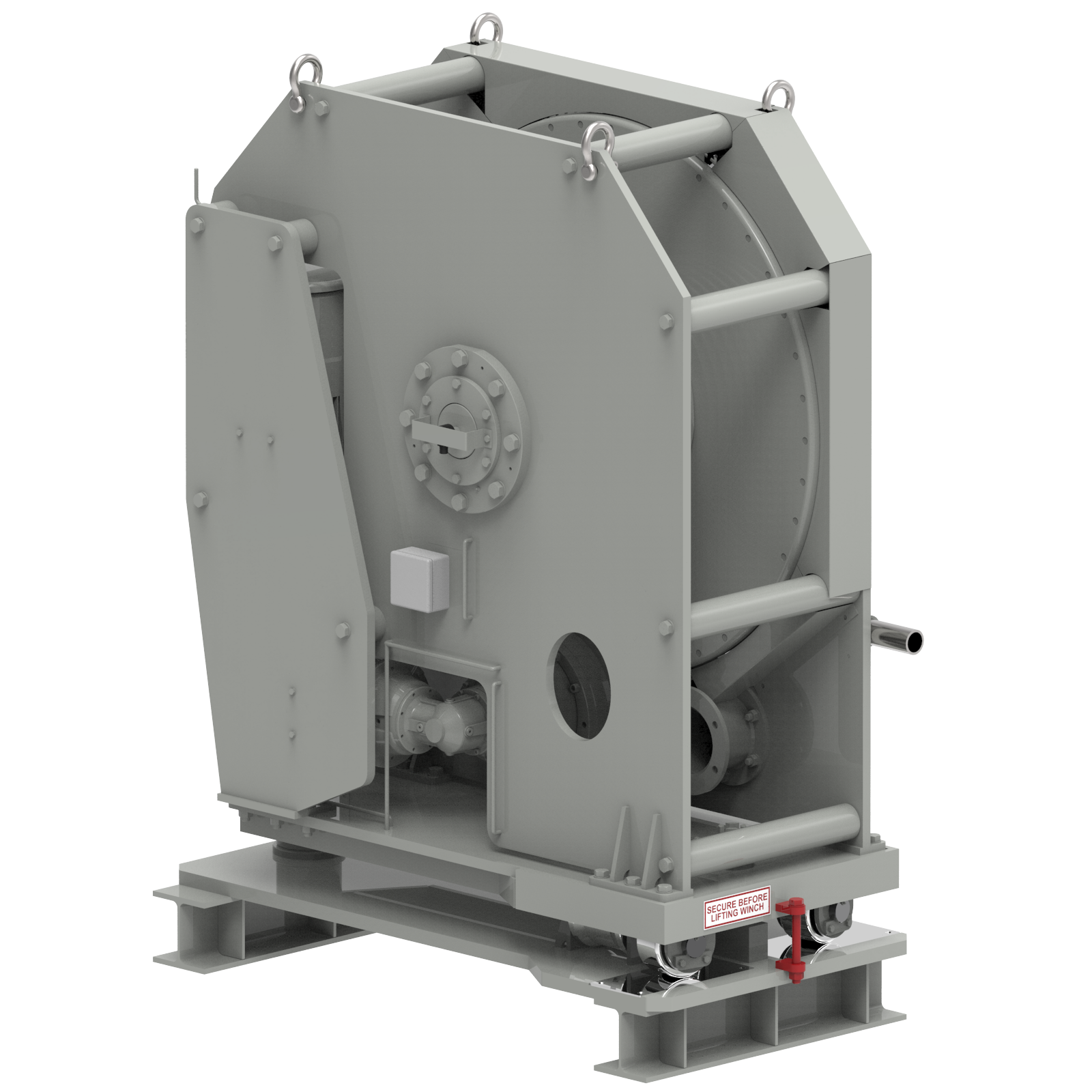 Render drawing of EMCE winch type SR030-E2 view number 3