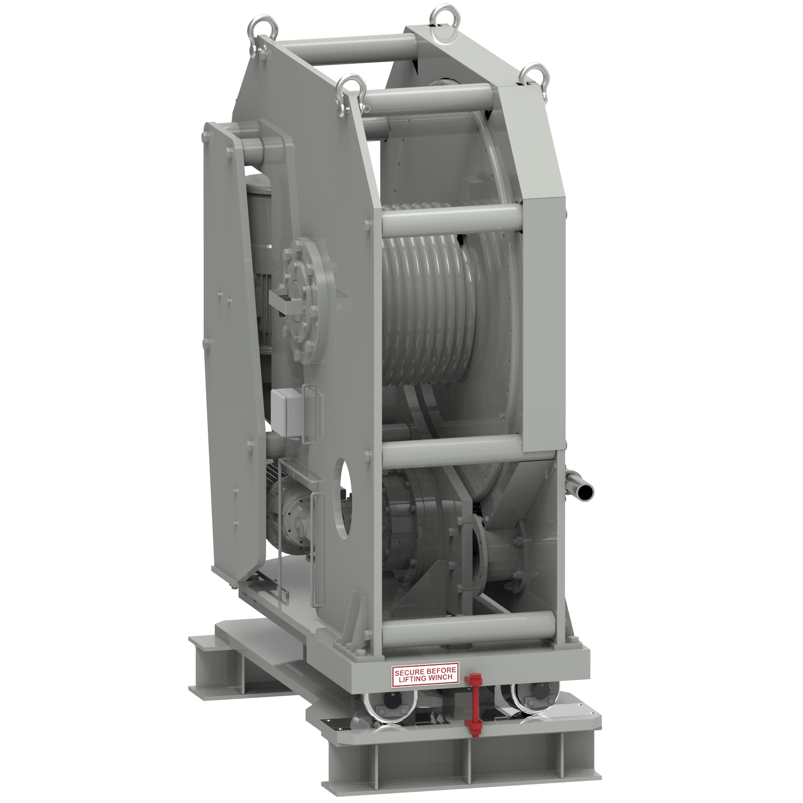 Render drawing of EMCE winch type SR030-E2 view number 4