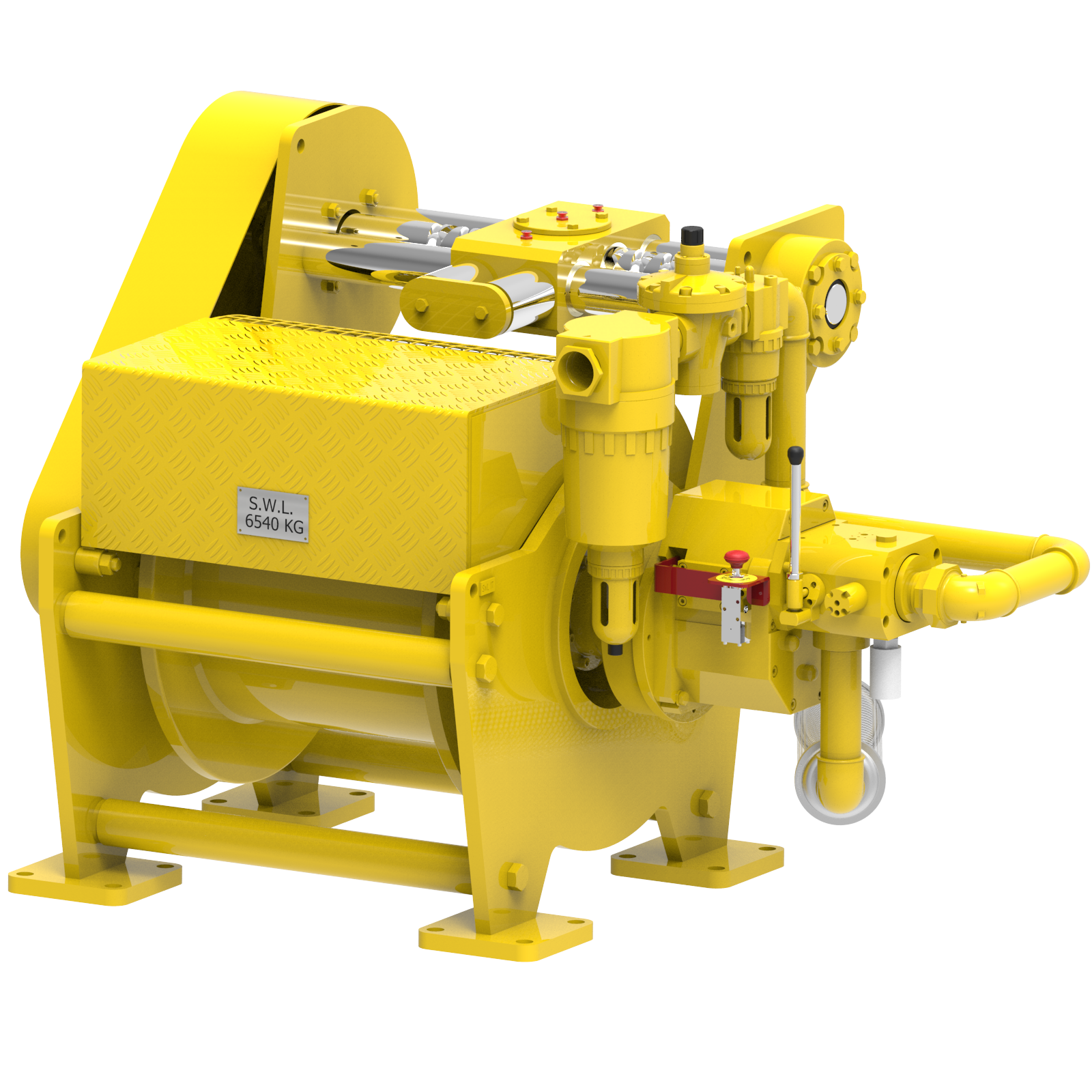 Render drawing of EMCE winch type OAW065GP10-DS view number 2