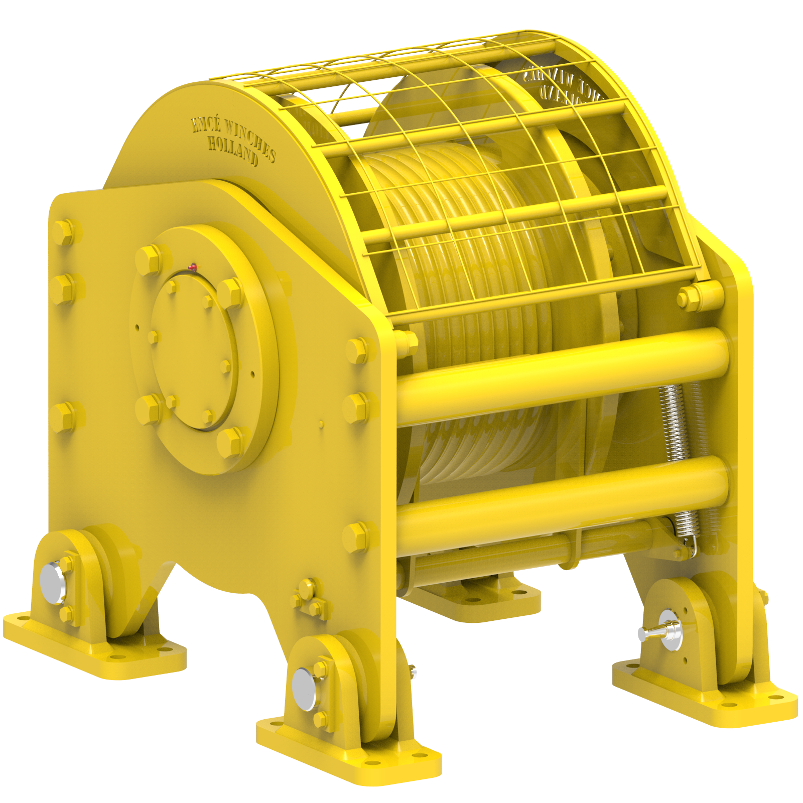 Render drawing of EMCE winch type OHW075-HDGP view number 1