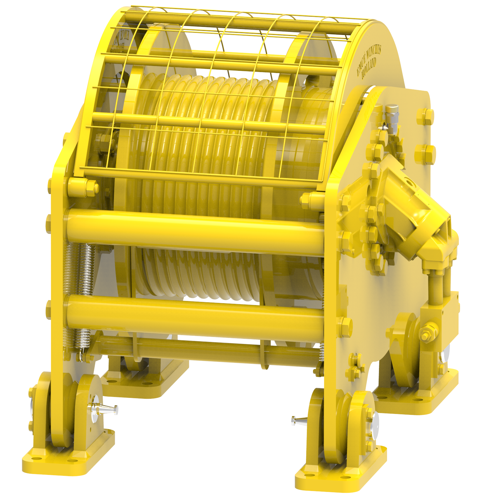 Render drawing of EMCE winch type OHW075-HDGP view number 2