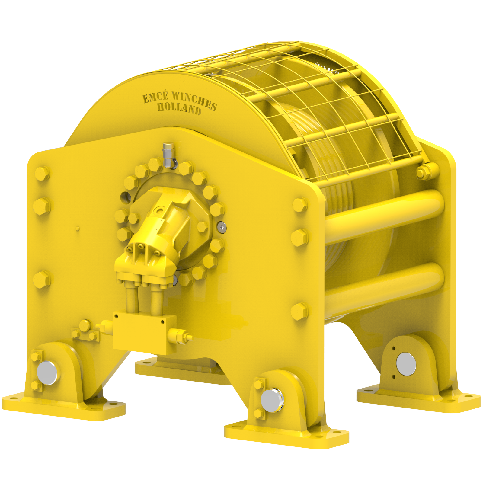 Render drawing of EMCE winch type OHW075-HDGP view number 4