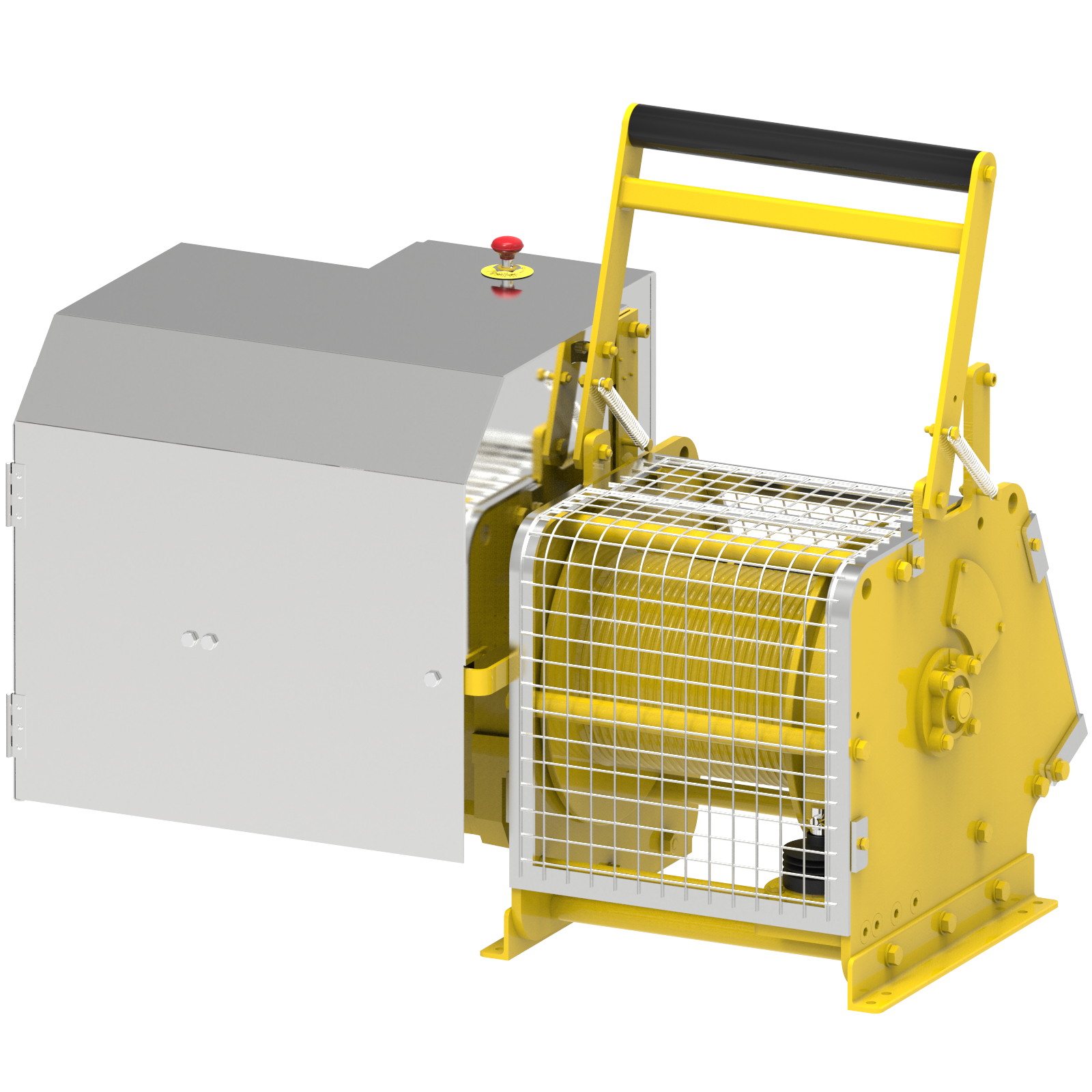 Render drawing of EMCE winch type MR030-FLG view number 2