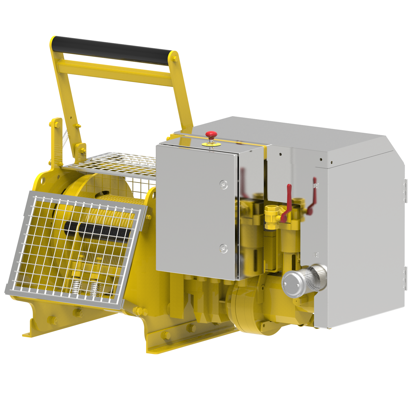 Render drawing of EMCE winch type MR030-FLG view number 4