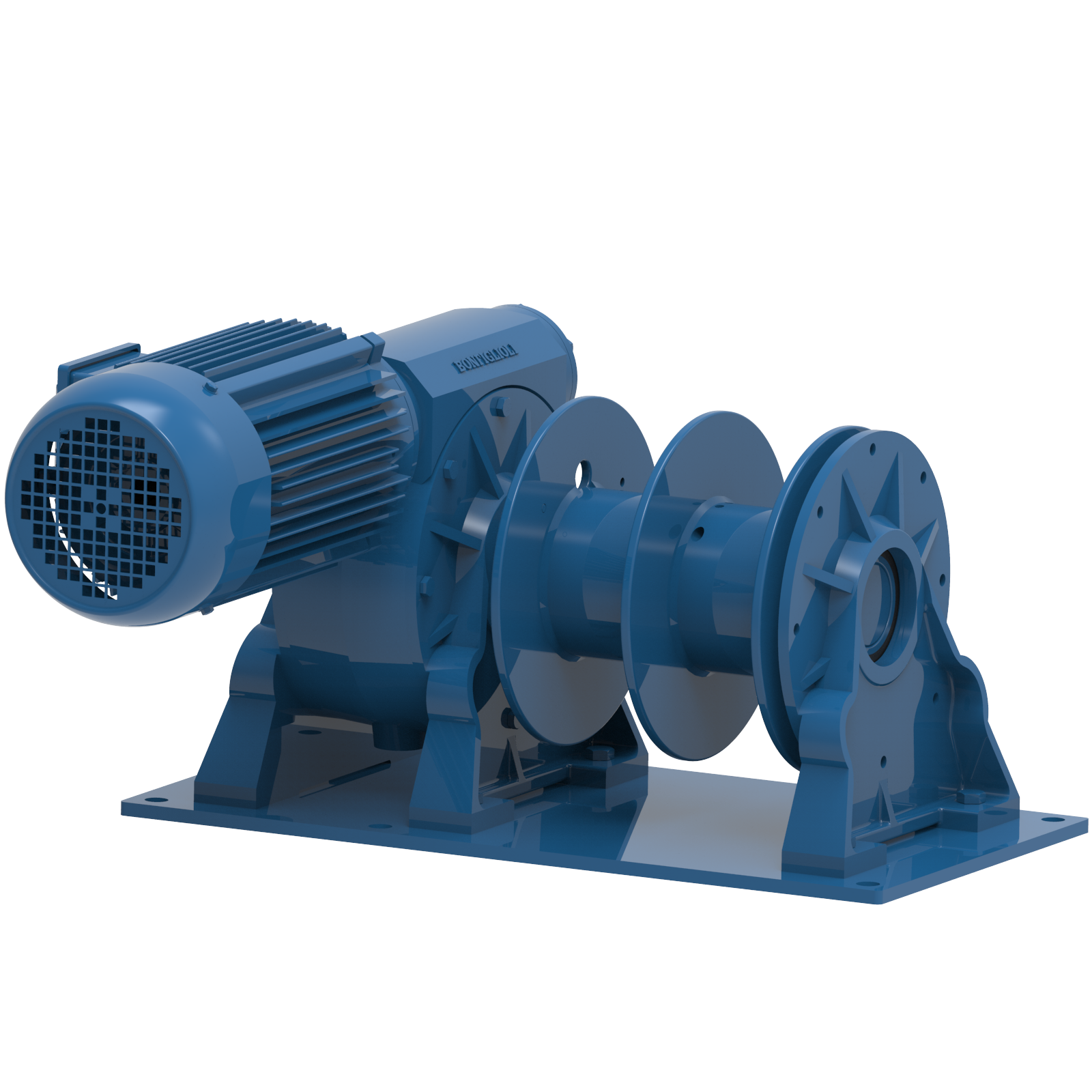 Render drawing of EMCE winch type AW0500E view number 2