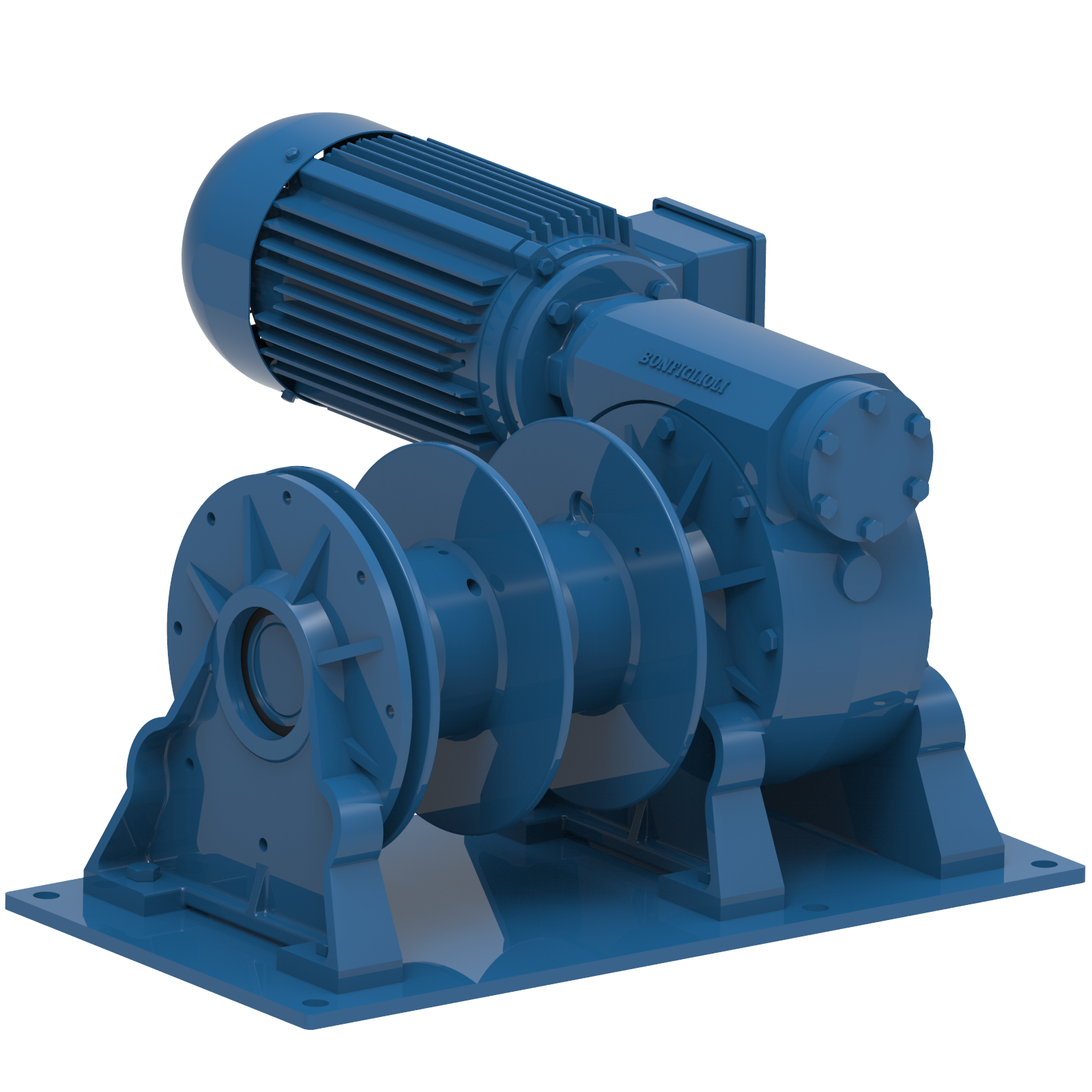 Render drawing of EMCE winch type AW0500E view number 3