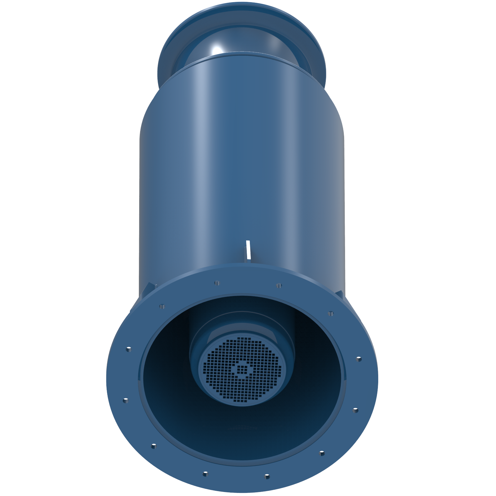 Render drawing of EMCE winch type C307E-blue view number 3
