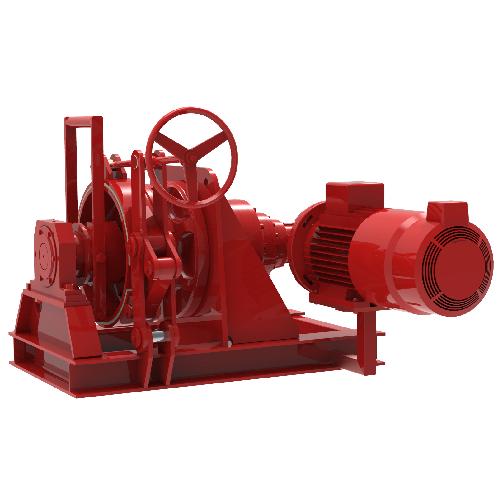 Render drawing of EMCE winch type P5000E-BC view number 1