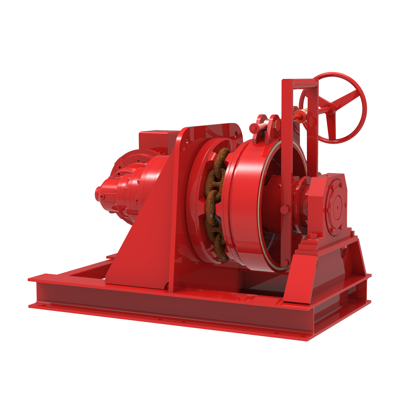 Render drawing of EMCE winch type P5000E-BC view number 2