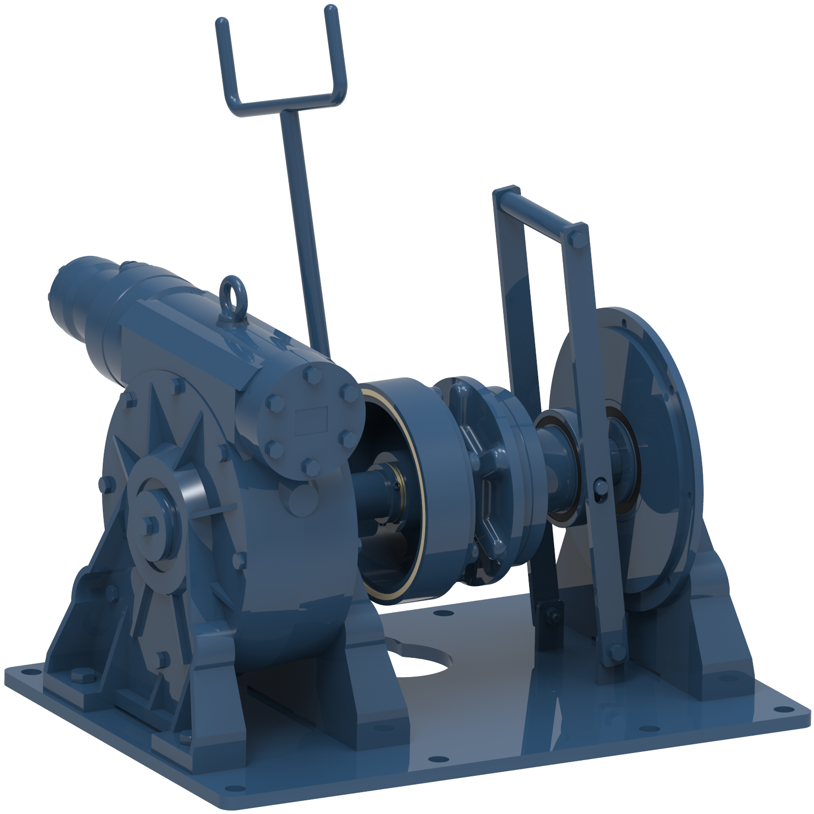 Render drawing of EMCE winch type W0350H-BC view number 1