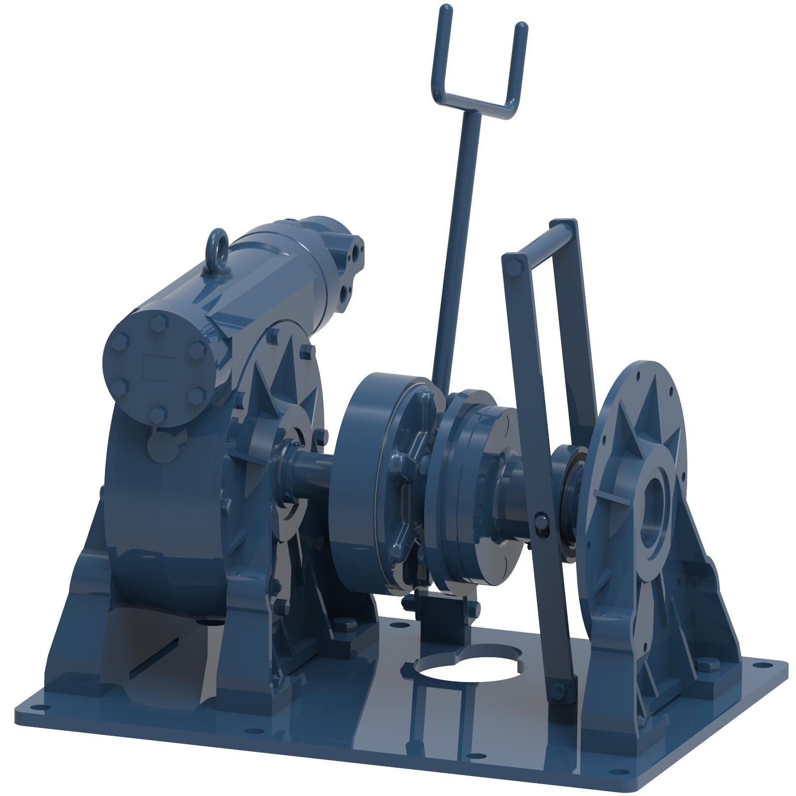 Render drawing of EMCE winch type W0350H-BC view number 2