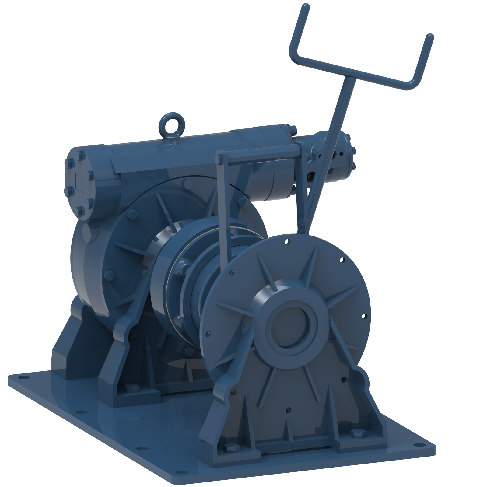 Render drawing of EMCE winch type W0350H-BC view number 3