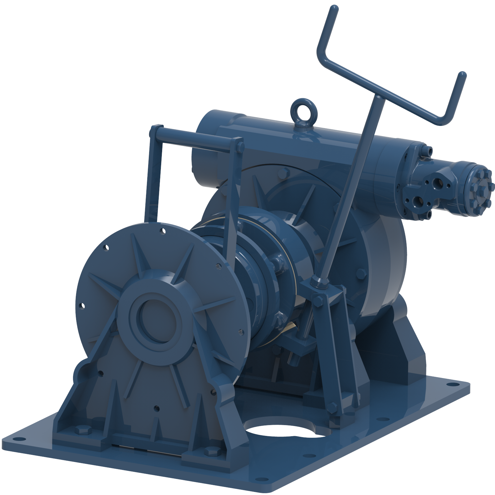 Render drawing of EMCE winch type W0350H-BC view number 4