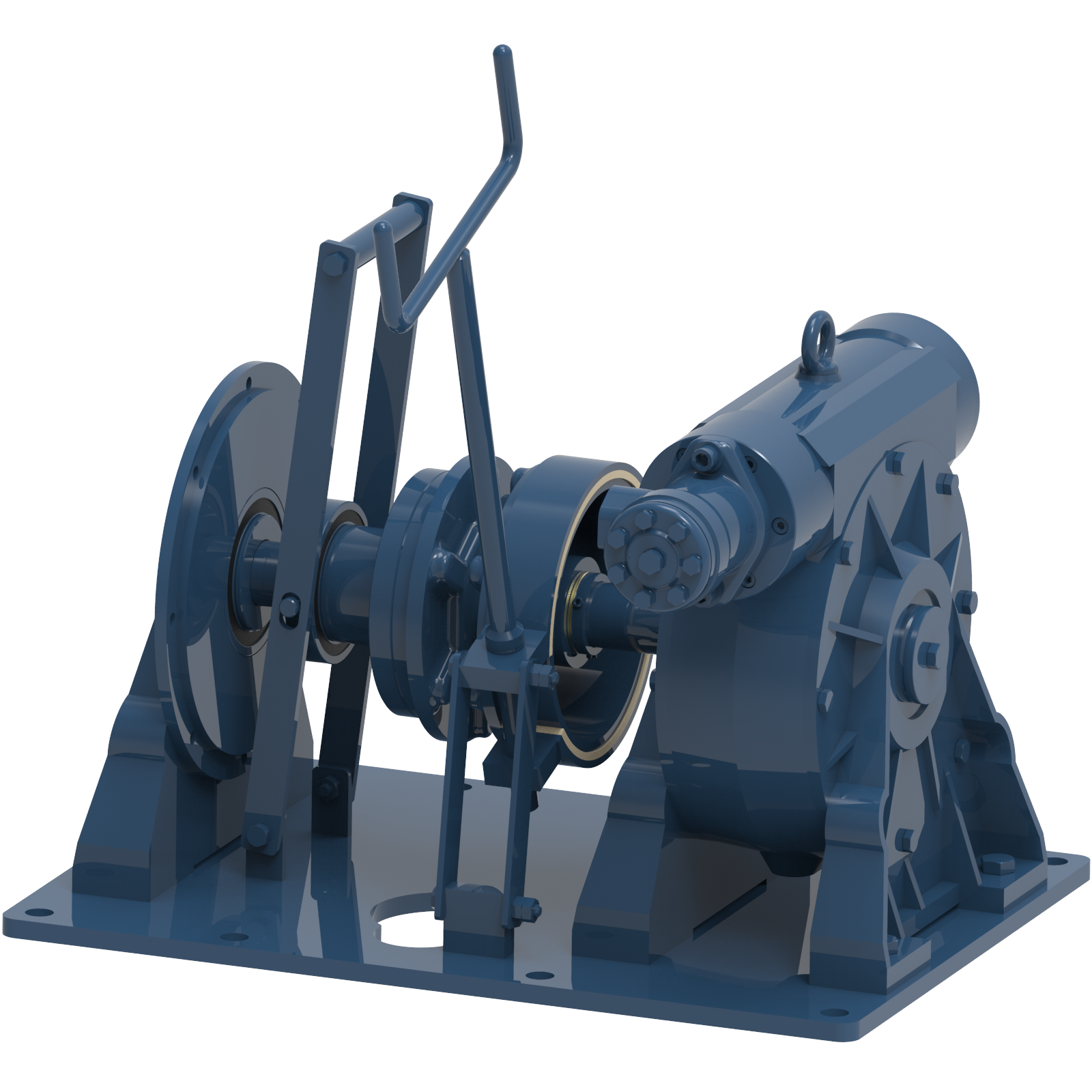 Render drawing of EMCE winch type W0350H-BC view number 6